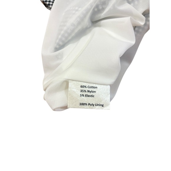 Sara Campbell Gingham Dress Eyelet Lace Sun 60s Mod Style Costal Preppy Sz 10 - Picture 8 of 9